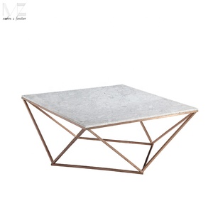 Casa habitación decoración mármol superior de alambre de acero inoxidable <span class=keywords><strong>base</strong></span> de <span class=keywords><strong>centro</strong></span> de la mesa de café - Product Image 1