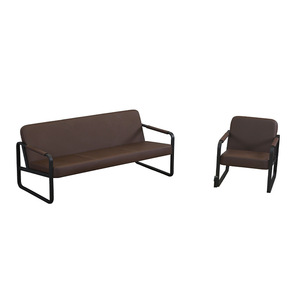 Conjunto de Sillas de Espera Yu Min, Color Marrón Oscuro, Muebles de Oficina Combinados de Metal - Product Image 3