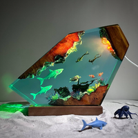 Lampe LED en résine anime personnalisée, art déco en époxy fait main, diorama, veilleuse, design moderne, cadeau personnalisé pour chambre à coucher, bureau