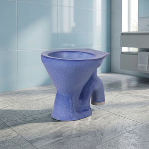 WC européen EWC, toilette rustique Vitrosa noire, en céramique, monobloc, avec siphon S/P, double chasse d'eau - Product Image 6