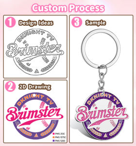 Cute Keyring Metal Keyring Set Promotion Metal <b>Keychain</b> Customization Personalized Soft Hard Enamel <b>Keychain</b> - Product Image 5