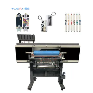 Impresora A3 60cm i3200 LED DTF UV, máquina de impresión de transferencia de pegatinas con laminador para funda de teléfono, impresora UV DTF