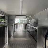 Remorque de cuisine mobile à double essieu de 4 m avec générateur, 2 roues, pour la plage, fabricant et fournisseur