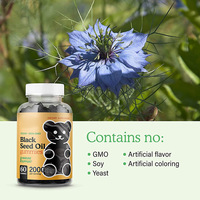 Gomitas de Aceite de Semilla Negra Orgánica de Marca Privada OEM/ODM, Gomitas de Semilla Negra con Miel de Abeja para Adelgazar y Equilibrar el Peso en Adultos
