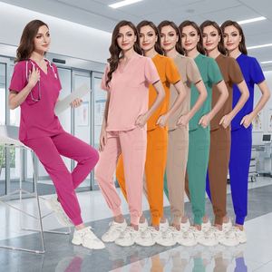 Wholesale <b>Doctor</b> Surgical Operating Room Operating Gown Medical Nurse Scrubs Top Pants Custom logo Work Scrub Uniform <b>Set</b> - Product Image 1