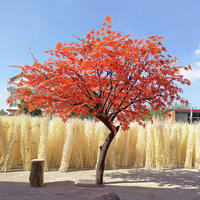Arbres artificiels en érable rouge décoratifs pour supermarchés, hôtels, restaurants