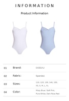 Justaucorps de danse CICELYLI pour la gymnastique, avec dos croisé et bretelles fines, idéal pour le ballet