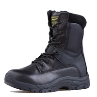 Bottes de combat tactique noires en nylon 1200D en cuir pleine fleur personnalisé OEM ODM d'usine vente en gros