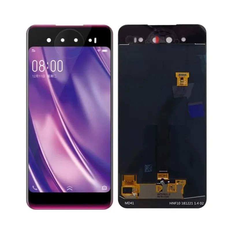 شاشة عرض LCD خلفية لهاتف Vivo NEX 2 NEX Dual Nex ، شاشة عرض مزدوجة ، محول رقمي كامل ، قطعتان أصلية باللون الأبيض والأسود