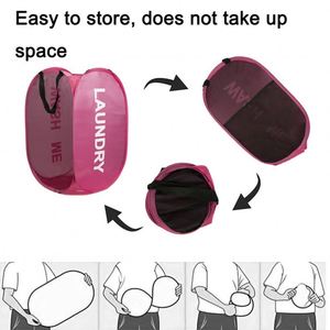 <b>Collapsible</b> Baskets Fold Pop up Basket Honeycomb Mesh Laundry Bags for Dirty Clothes - Product Image 4