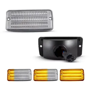 For Jeep Wrangler TJ 1997-2006 Clear Smoked Lens Amber Front Turn Signal Lamp LED Side Fender Marker Light