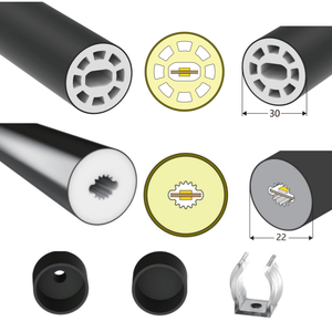 Tube Néon Flexible LED Noir Lumineux 360°, Contrôlable par <span class=keywords><strong>DMX</strong></span>, Personnalisable, Tous les Composants Noirs - Product Image 2