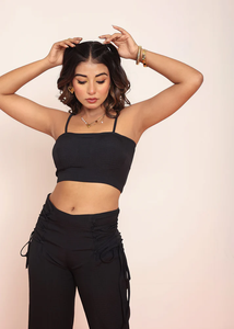 Elegante Top Corset Negro para Mujer, Corte Ajustado, Estilo Moderno para Fiestas, Top Chic para la Noche, Atuendo Casual - Product Image 2