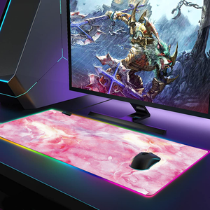 Tappetini da scrivania personalizzati LED <span class=keywords><strong>grigio</strong></span> o rosa tappetino per mouse e tastiera RGB a luce grande tappetino per Mouse da gioco tappetino per mouse XXL rgb - Product Image 2