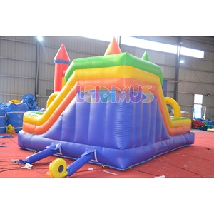 Inflatable Bounce House kết hợp trượt leo tường thương mại trẻ em và người lớn nước và đất đôi chơi cơ sở - Product Image 2