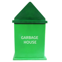 Poubelle Rectangulaire Simple Look Classy Poubelles en fibre de verre Vert Poubelle Maison FRP Poubelle de recyclage