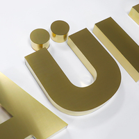 Letras de Canal 3D Personalizadas de Acero Inoxidable para Decoración de Interiores de Oficinas y Tiendas Minoristas