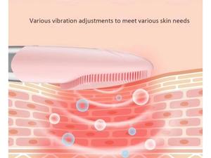 <span class=keywords><strong>Brosse</strong></span> <span class=keywords><strong>nettoyante</strong></span> faciale électrique sonique en silicone imperméable, portable et personnalisée pour un nettoyage en profondeur de la peau - Product Image 2