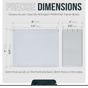 مخصص 5x3 مم مغناطيس قوي نخبة صندوق مدرب علبة عرض أكريليك قابلة للتكديس 8 + 5 + 5 غطاء واقي لوسيت ETB سميك للغاية - Product Image 2