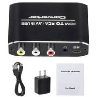 Adaptateur convertisseur HDMI vers AV 3RCA CVBs vidéo Composite 3.5mm Aux Audio RCA Support PAL/NTSC pour TV PC portable Xbox