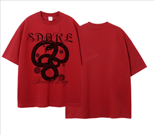 Camiseta de manga corta con estampado Digital de eslabones blancos de marca de moda para hombre, Camiseta de algodón holgada de gran tamaño, diseño de patrón, talla Formal 305G - Product Image 1