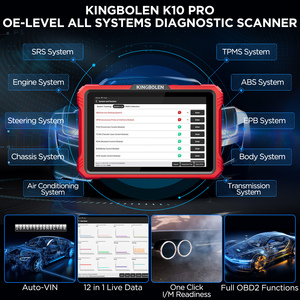 เครื่องอ่านโค้ด OBD2 รุ่น Kingbolen K10 PRO ระบบเต็มรูปแบบ 12V สำหรับการรีเซ็ต 40 รายการ การเขียนโค้ด และการทดสอบแบบแอคทีฟ - Product Image 4