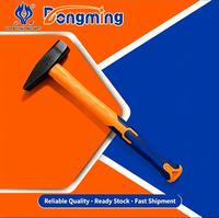 Palu Mesin Baja Karbon dengan Pegangan Fiberglass Penyerap Guncangan untuk Konstruksi dan Perbaikan Grosir.