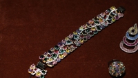 TIANSHE (Ensemble 3 pièces : Boucles d'oreilles/Bracelet/Bague) Bijoux de mode européens/américains, style industriel lourd, zircon noir coloré