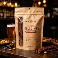 Sacs d'emballage pour biltong à impression numérique, faible MOQ, anti-odeur, mats, de qualité alimentaire, sachets stand-up pour viande séchée et snacks