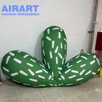 Colonne gonflable décorative personnalisée et attrayante en forme de cactus-panier de pain jaune, Colonne gonflable personnalisable en forme de cactus-panier de pain