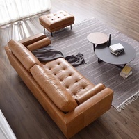 Canapé en cuir fait main, design unique et innovant, relaxation personnalisée, ensemble de canapés d'art