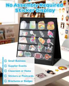 5-Tier Double-Sided Non-Woven Fabric Teaching Aids Tabletop <b>Pocket</b> Chart 16x13inch Foldable Portable High Quality - Product Image 2