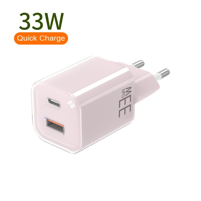 EN62368 GaN Power Adapter 30W 33W Mini Wall Charger Super Fast Charger for Phone