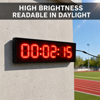 户外 LED 电子计时器 6 位数字显示 计数向上计数/倒计时 有线按钮 防雨 适用于活动工厂