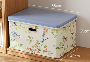 Grande boîte de rangement pour vêtements et couettes, boîte organisatrice pliable - Product Image 4