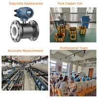 Alat Ukur Aliran Elektromagnetik Digital RS485 Industrial Fluid OEM Akurasi Tinggi 4-20mA Dn150 untuk Air, Jus, Santan Kelapa