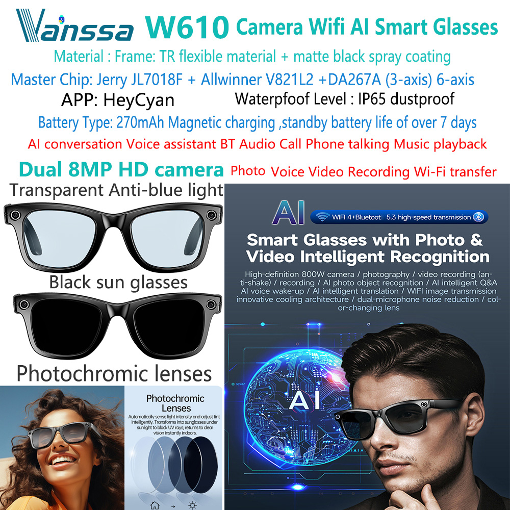 W610-wifi-AI-Camera-recorder-smart-glasses
