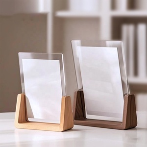 Walnoot houten basis, acryl UV-geprinte, milieuvriendelijke, duurzame fotolijsten voor tafel of bureau. - Product Image 3