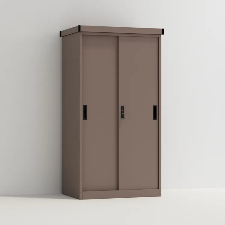 Vendita calda Moq Basso In Metallo Acciaio Inox Balcone Cabinet Deposito Armadio Con Porta Scorrevole