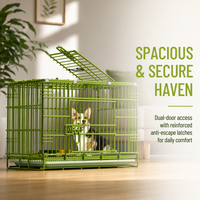 Cage pour chien renforcée et épaissie pour une utilisation intérieure, cage pliable avec plateau de toilette pour chiens de petite, moyenne et grande taille