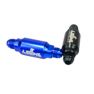 LZONE PERFORMANCE Fuel Filter AN8 40 Micron Aluminum Black Blue Model 5580 - Product Image 4