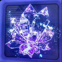 Projecteur d'hologramme LED 3D Équipement de publicité intérieure/extérieure Écran transparent Panneau d'affichage intérieur 3D holographique de grande taille