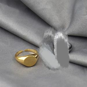 ANENJERY Wholesale Popular Geometric Party Jewelry Gifts for Women <strong>Men</strong> Round <strong>Gold</strong> Silver Color <strong>Signet</strong> <strong>Ring</strong> - Product Image 5