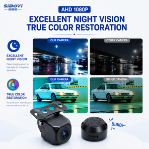 Caméra <span class=keywords><strong>de</strong></span> <span class=keywords><strong>recul</strong></span> AHD 1080P étanche avec vision nocturne, détection IA humaine et véhicule, alerte sonore et vision arrière - Product Image 4