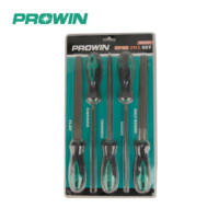 PROWIN 5pcs en acier au carbone plat rond demi-rond triangulaire carré Gring Sets