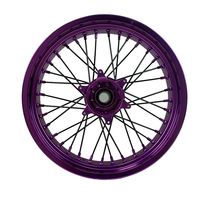 Roues Supermotard en alliage d'aluminium violet 17x3.5 17x4.25 125/250/450/530cc EXC SX SXF XC avec moyeux CNC usinés pour conversion de course Motard