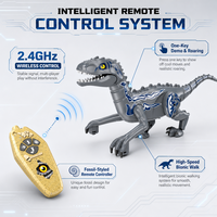 Mainan Dinosaurus RC K40-2 Isi Ulang Grosir, Robot Velociraptor Elektronik Pintar untuk Anak Laki-laki