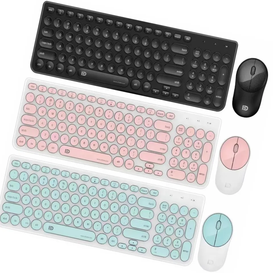 Combo Set Keyboard Mouse Kit with Ergonomic Wireless 2.4G USB Mice Keyboard for Gaming PC 2.4G Wireless Keyboard and Mouse