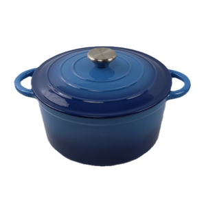 Marmite à soupe ronde profonde portable four hollandais français antiadhésif Grande marmite à ragoût <span class=keywords><strong>casserole</strong></span> en fonte émaillée - Product Image 5