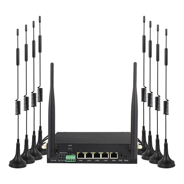 R Custom Openvpn Rauter Industrial Router Wi-Fi 6 12V Car Wifi Multi Sim Bonding Router Unlocked Wifi Router 4G 5G With Sim Card